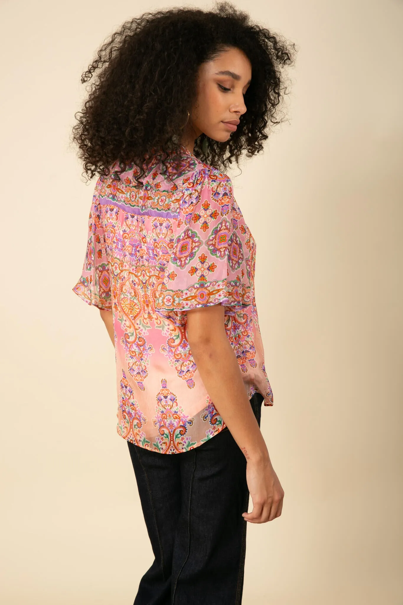 Adriana Blouse - Pink