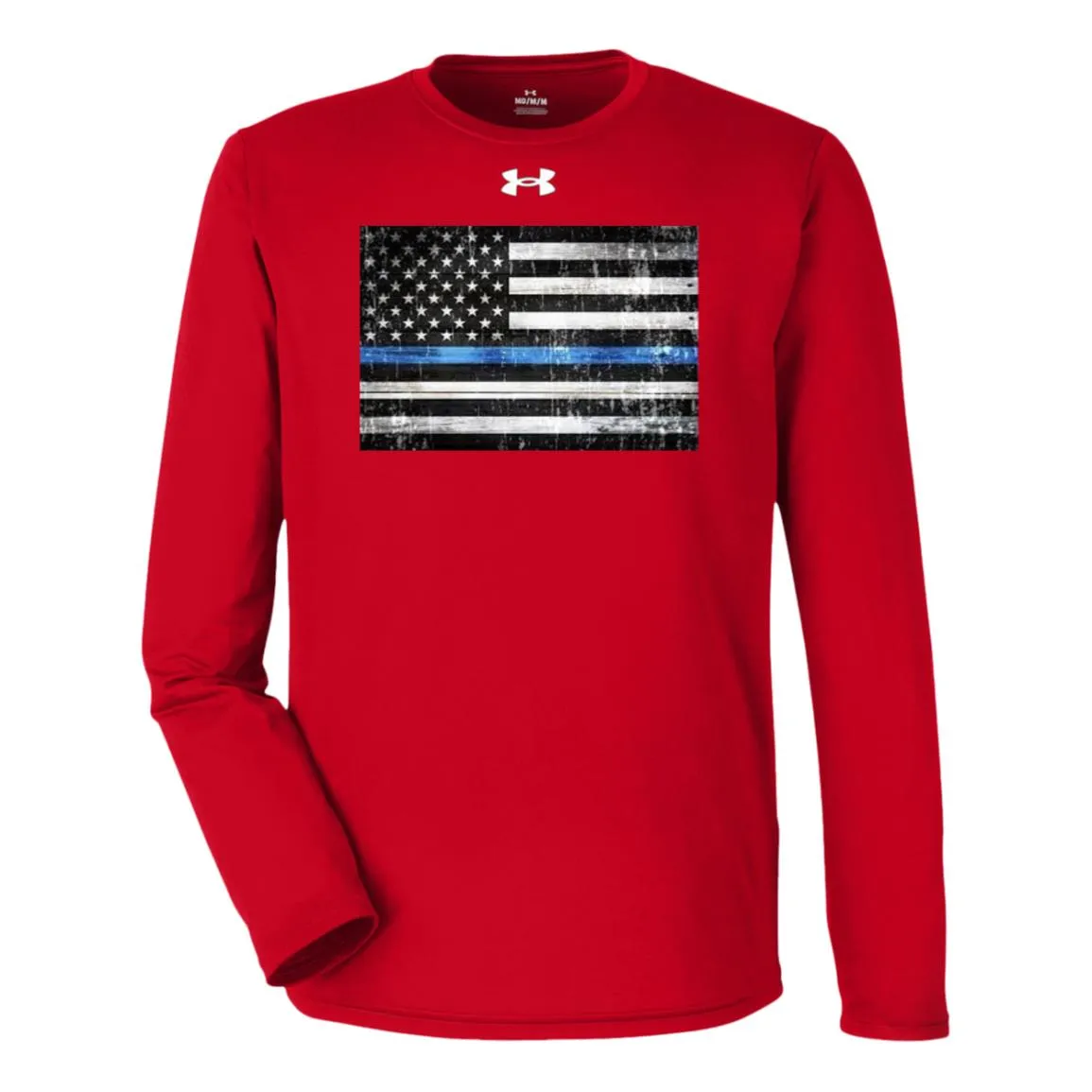 American Flag -- Police -- Under Armour Team Tech Long Sleeve Tee