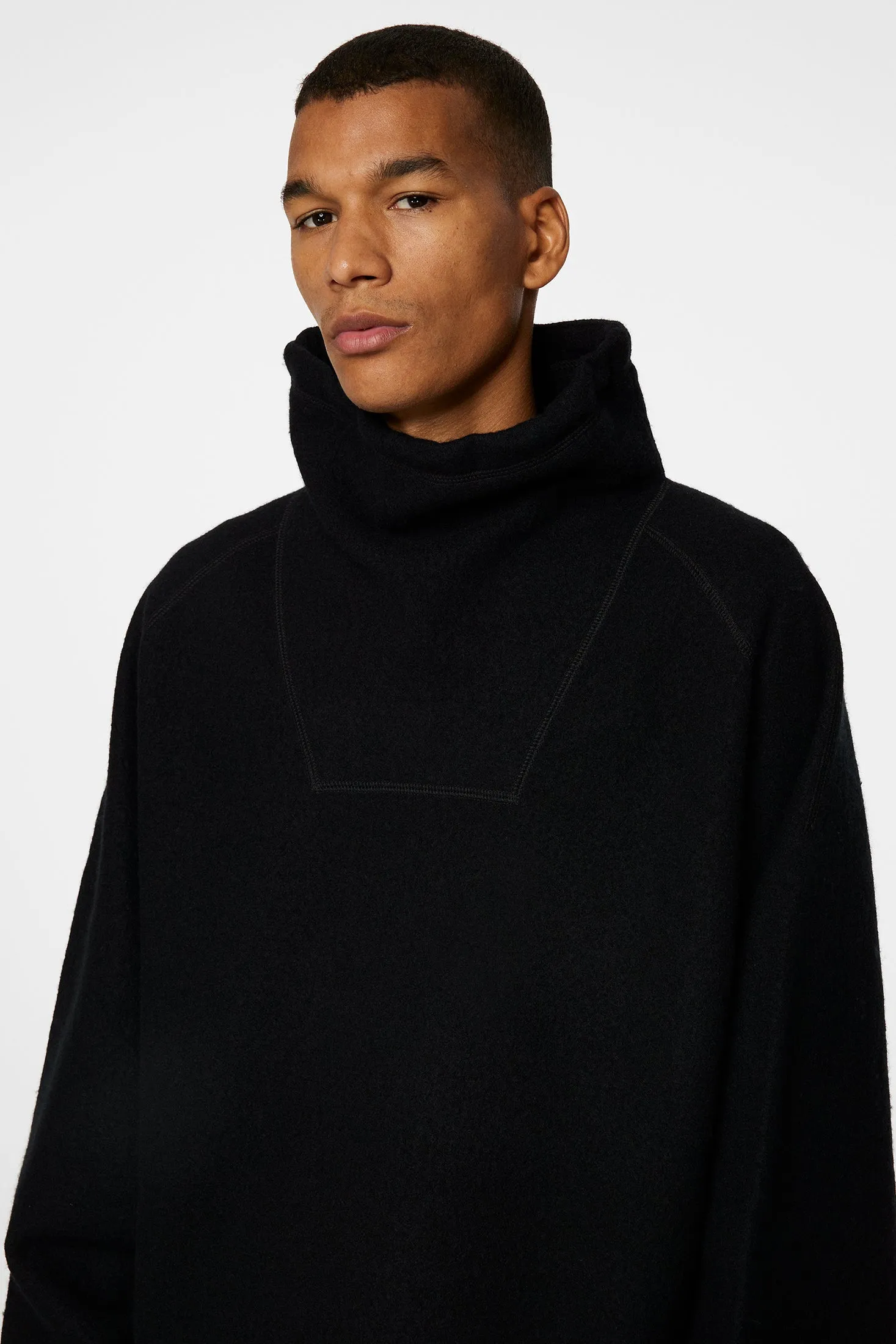 Armond Wool Anorak Sweater / Black