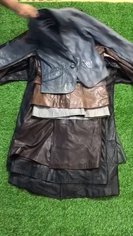 Burberry style leather trenchcoats