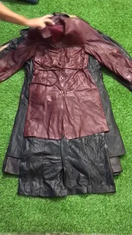 Burberry style leather trenchcoats