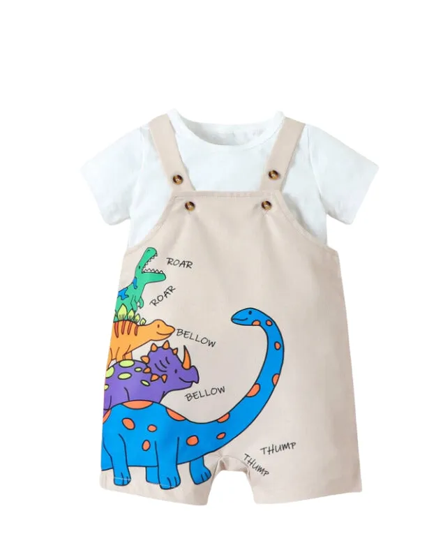 Dinosaur Monkey overalls