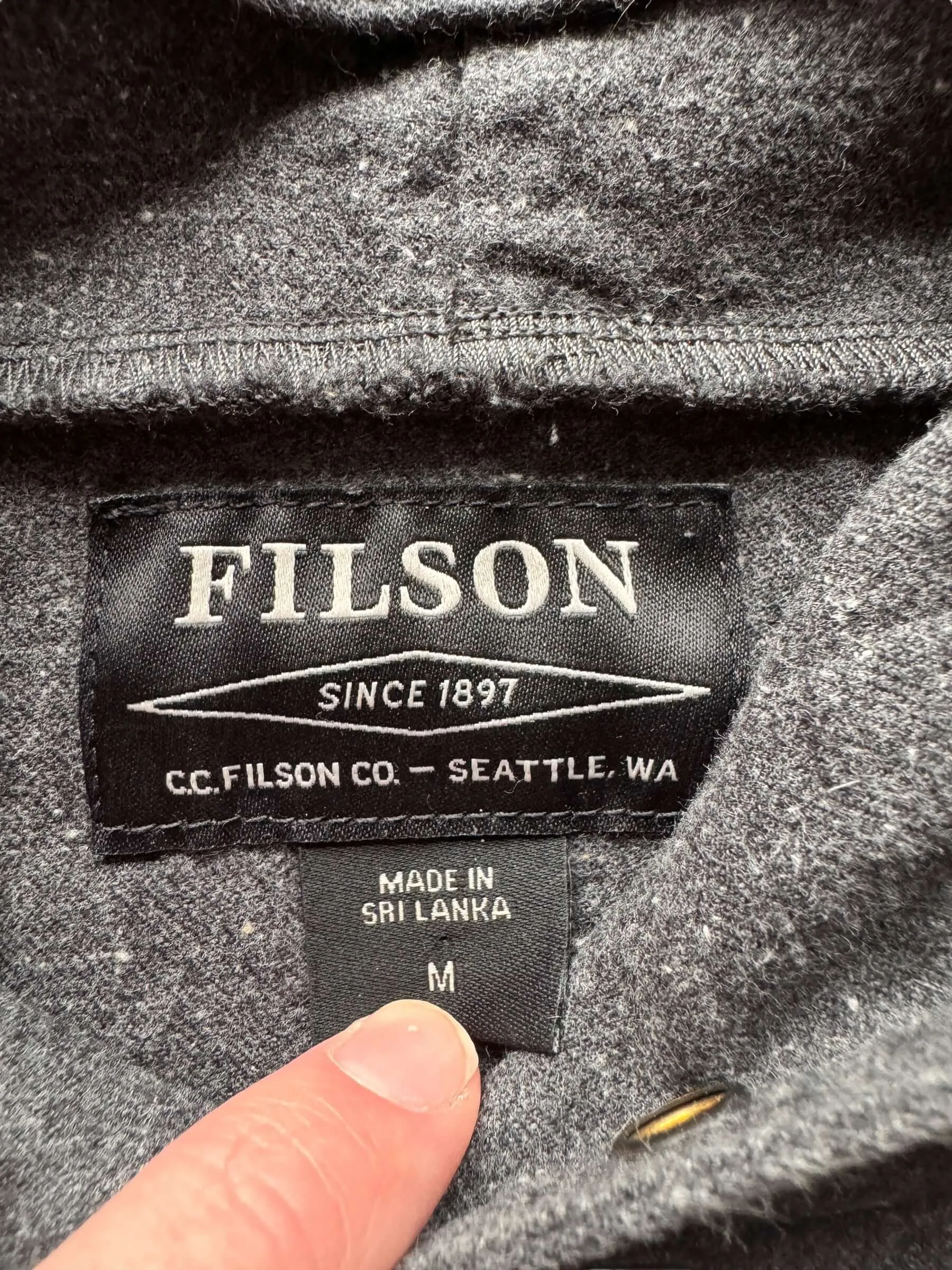 Filson Grey Chamois Pullover Anorak SZ M