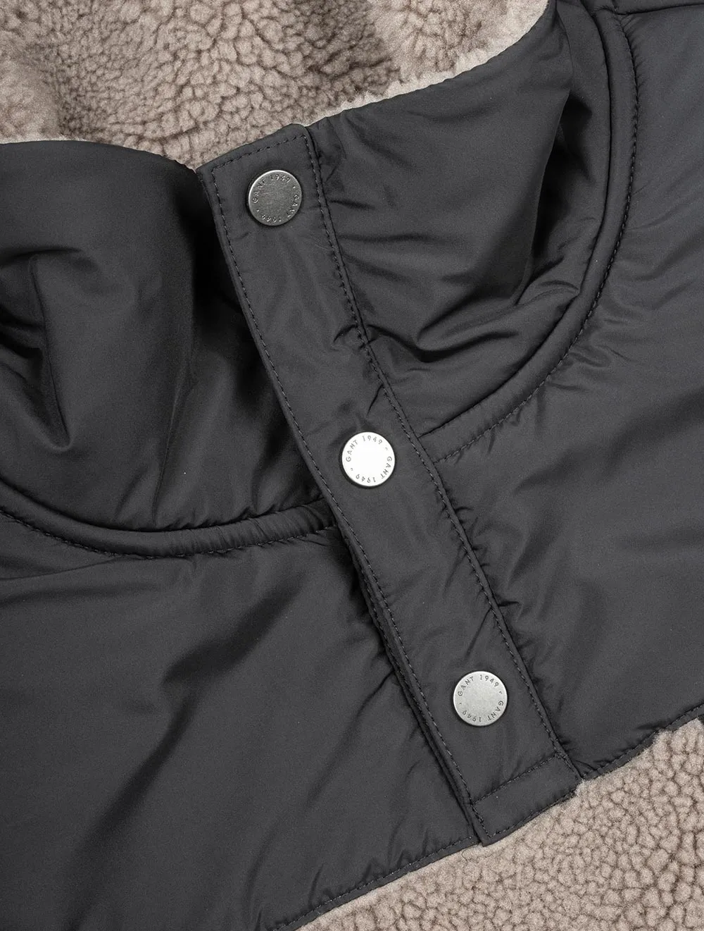 Fleece Button Up Anorak Desert Brown