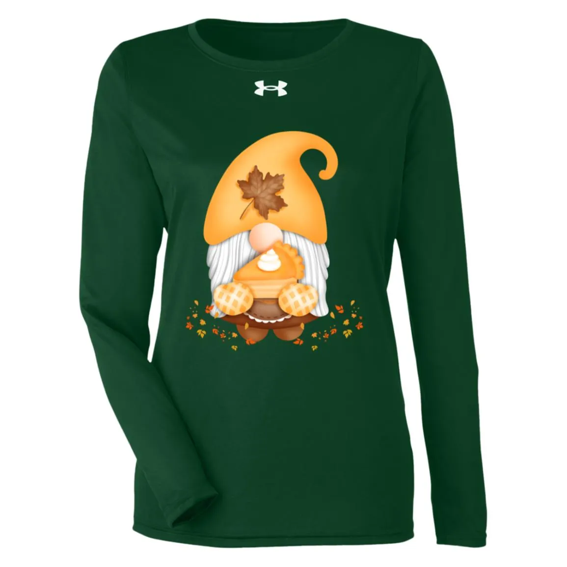 Gnome Pumpkin Pie 1376852 Under Armour Womens Team Tech Long Sleeve Tee