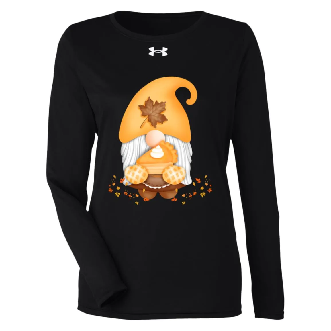 Gnome Pumpkin Pie 1376852 Under Armour Womens Team Tech Long Sleeve Tee