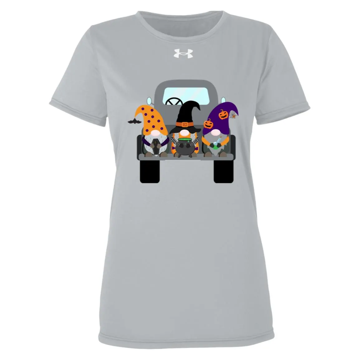 Halloween Gnomes in a Truck 1376847 Under Armour Womens Team Tech Tee