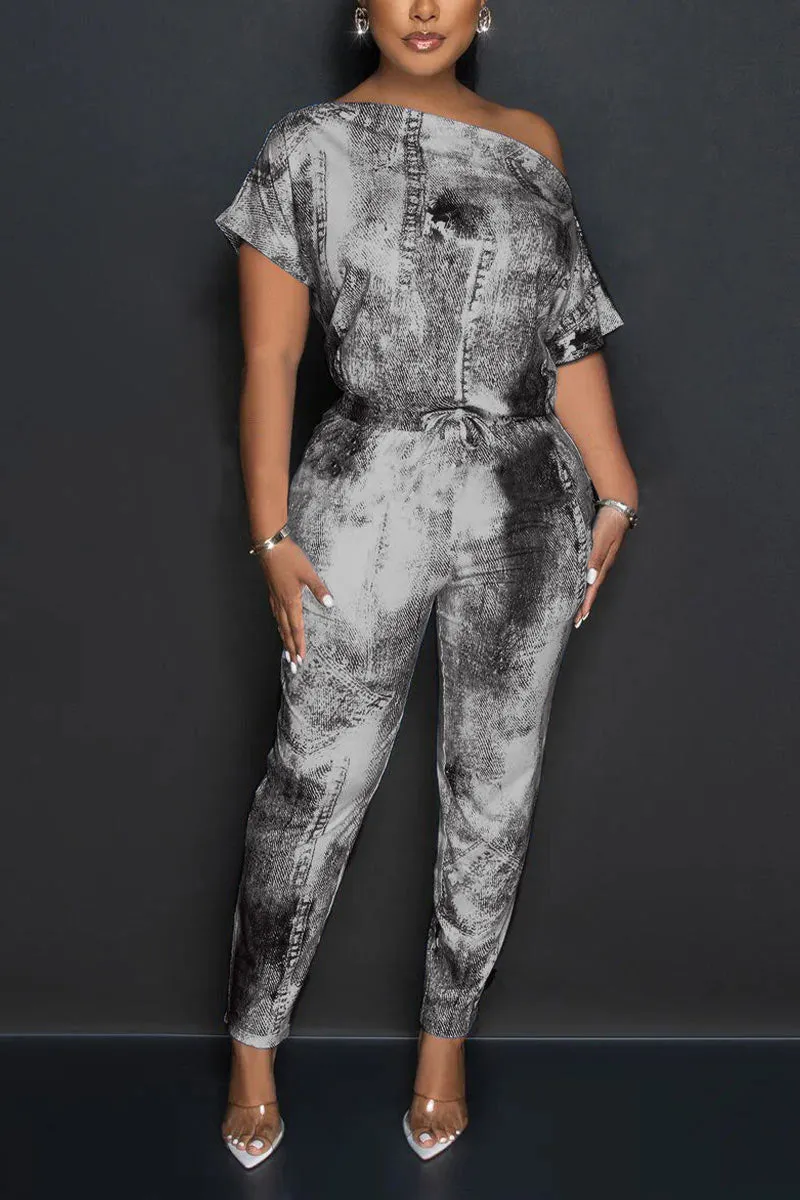 JD317 Graphic Casual Jumpsuits