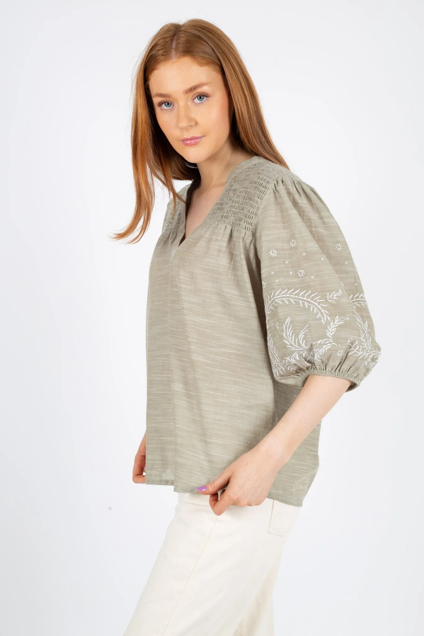 JessyPW Blouse - Gray Green