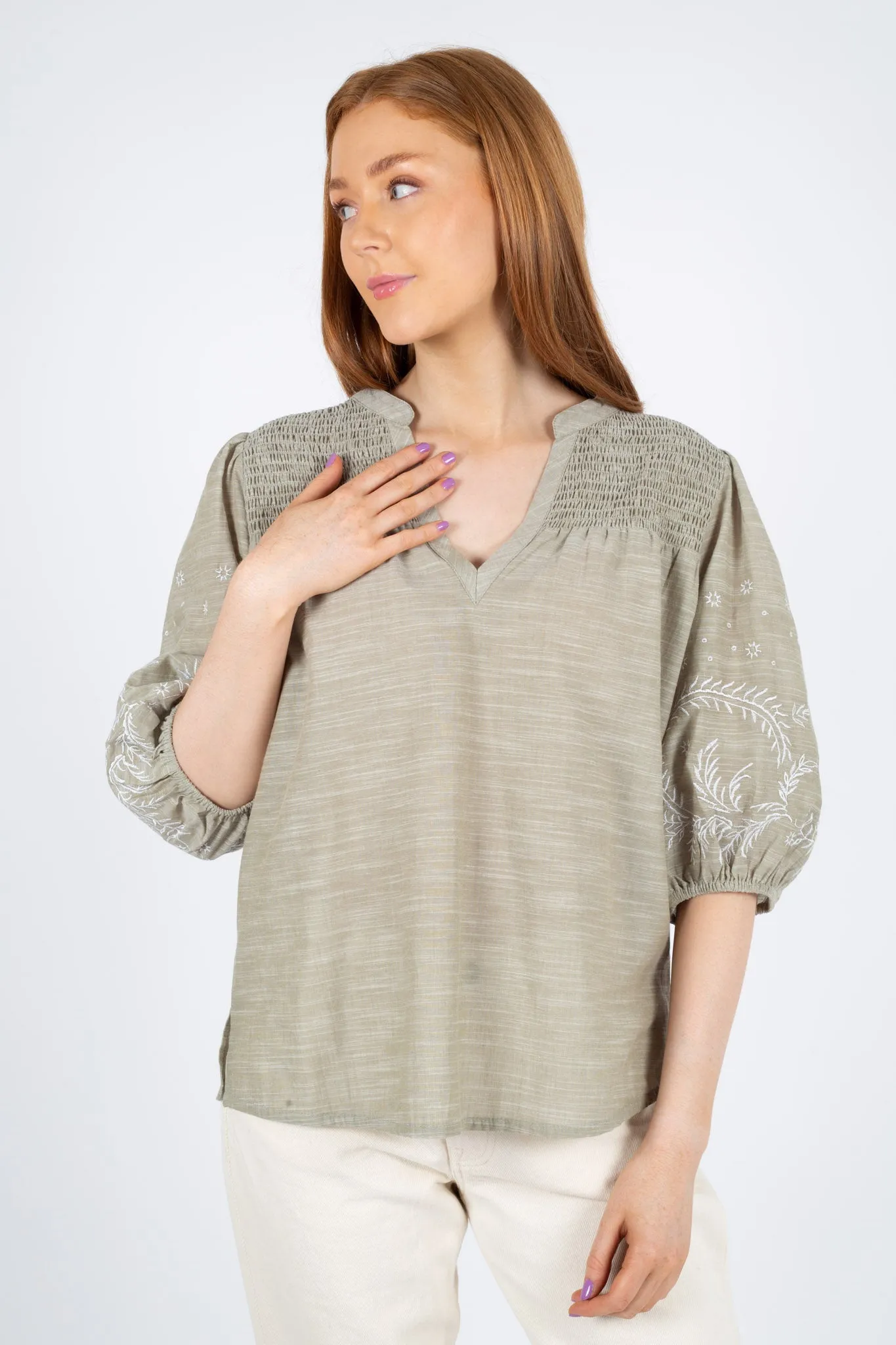 JessyPW Blouse - Gray Green