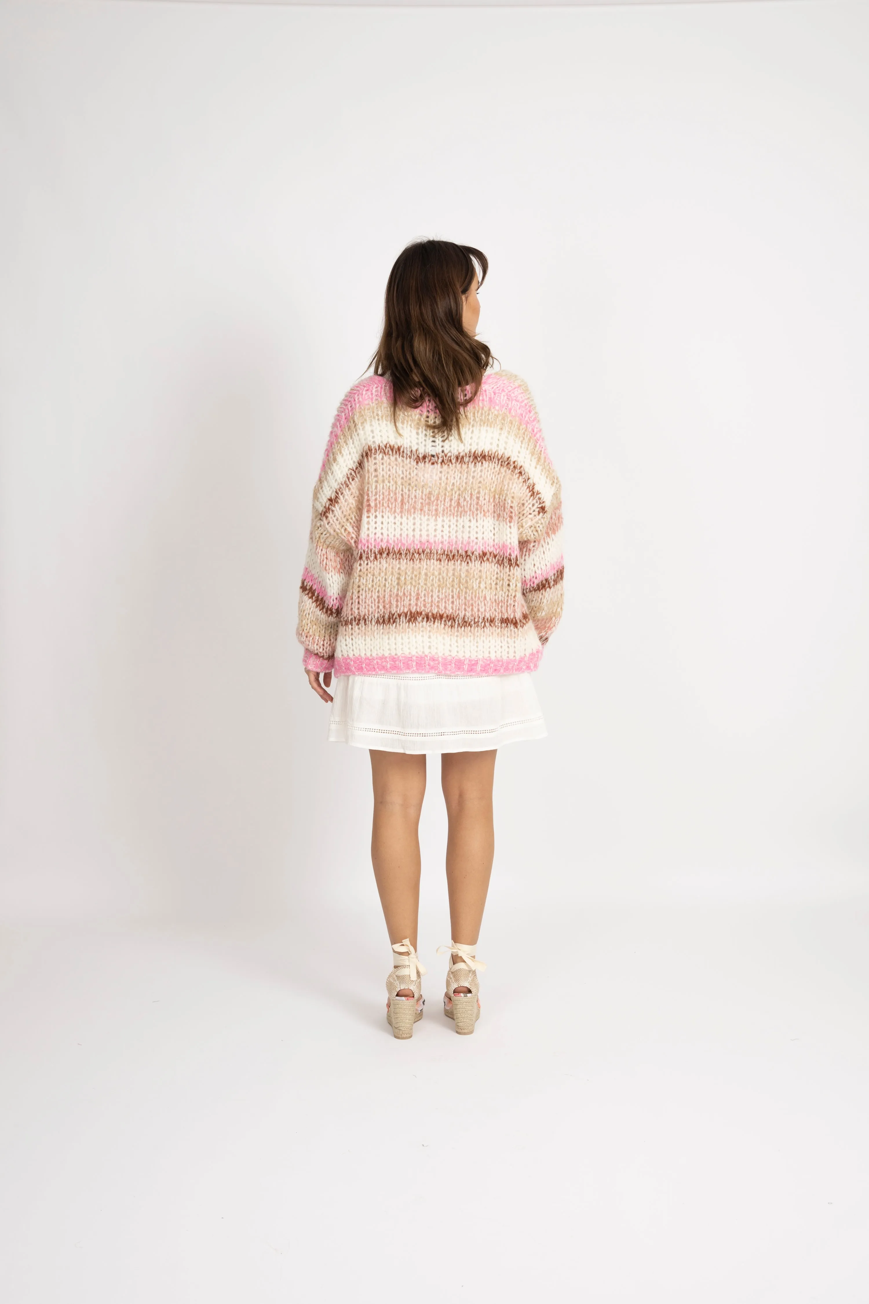 Jolee Knit Cardigan - Oakleigh Rose Stripe