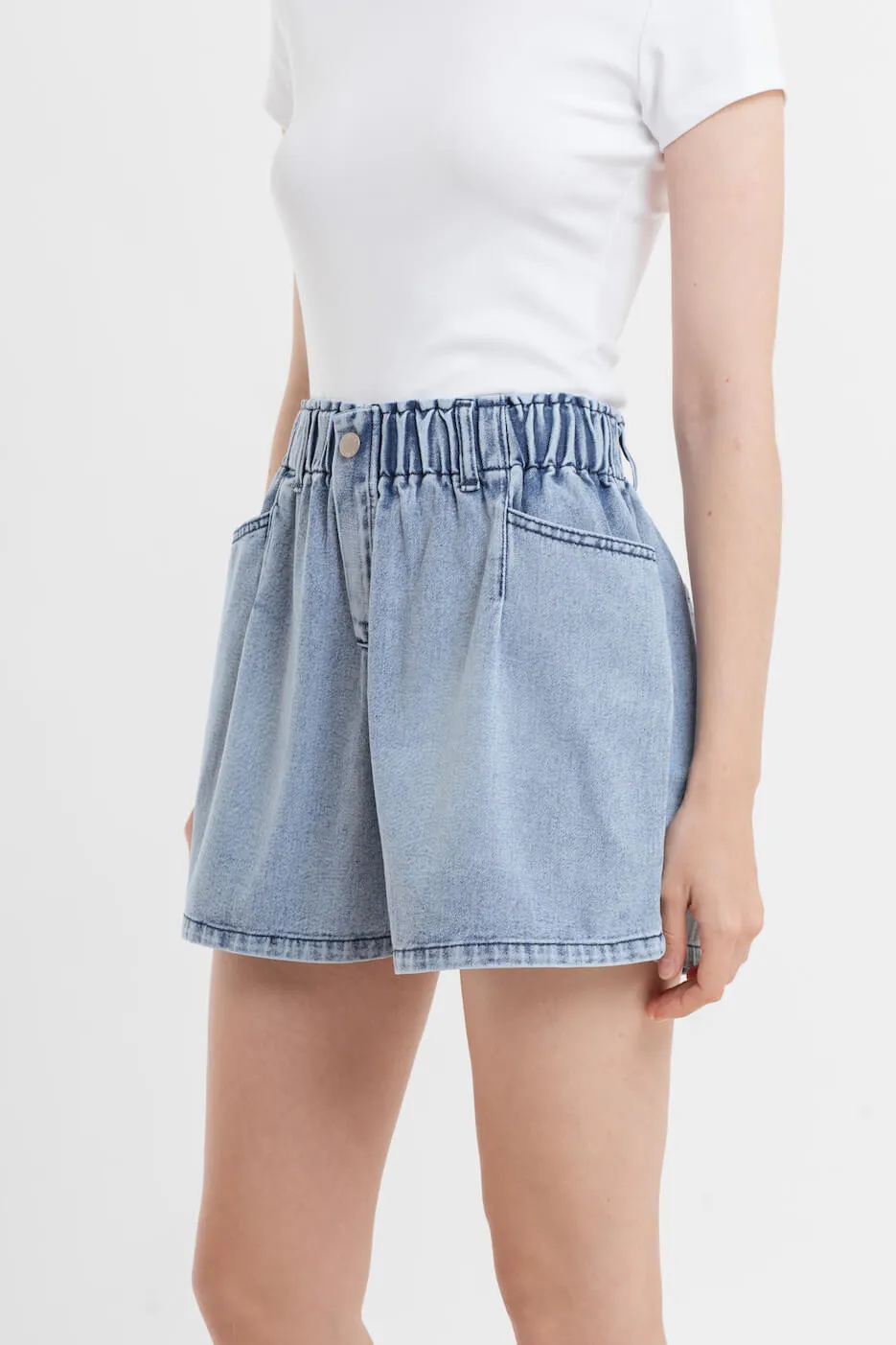 Light Blue Denim Shorts