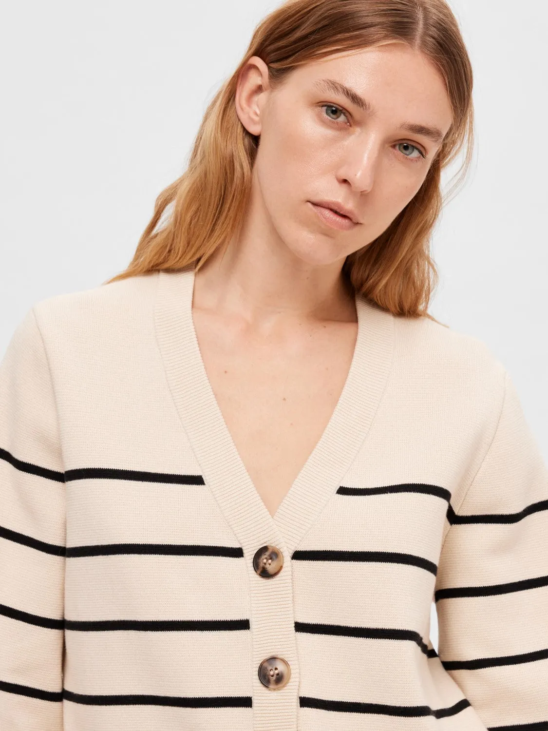 Liva LS Long Knit Cardigan - Birch