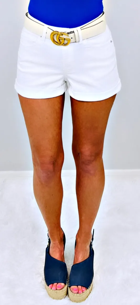 My Priority Denim Shorts - White