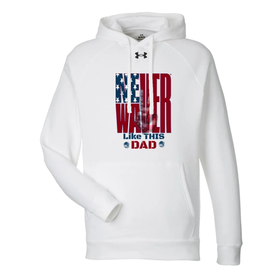 Never Waver Like This Dad Peace American Flag 1379757 Under Armour Mens Rival Fleece Hoodie