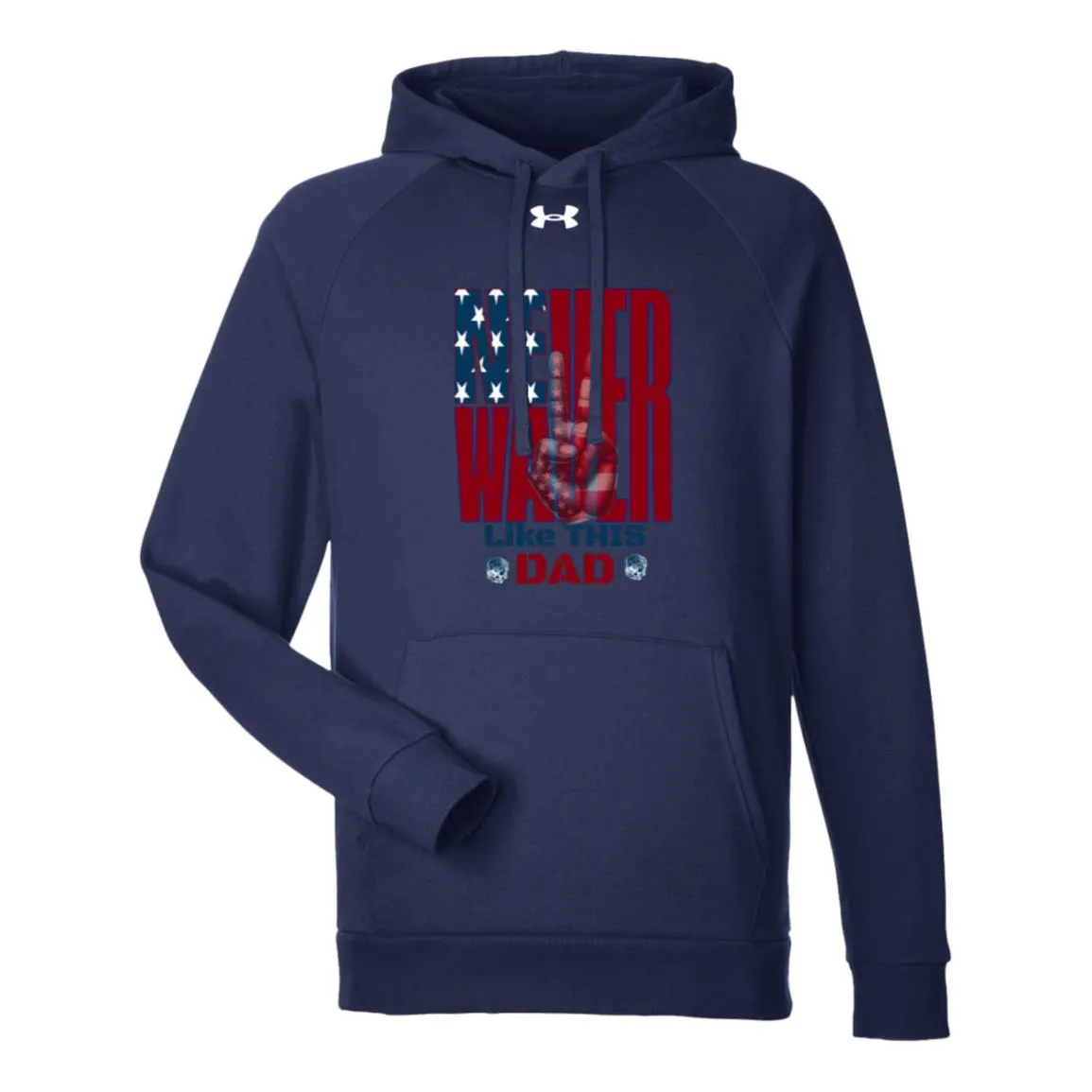 Never Waver Like This Dad Peace American Flag 1379757 Under Armour Mens Rival Fleece Hoodie