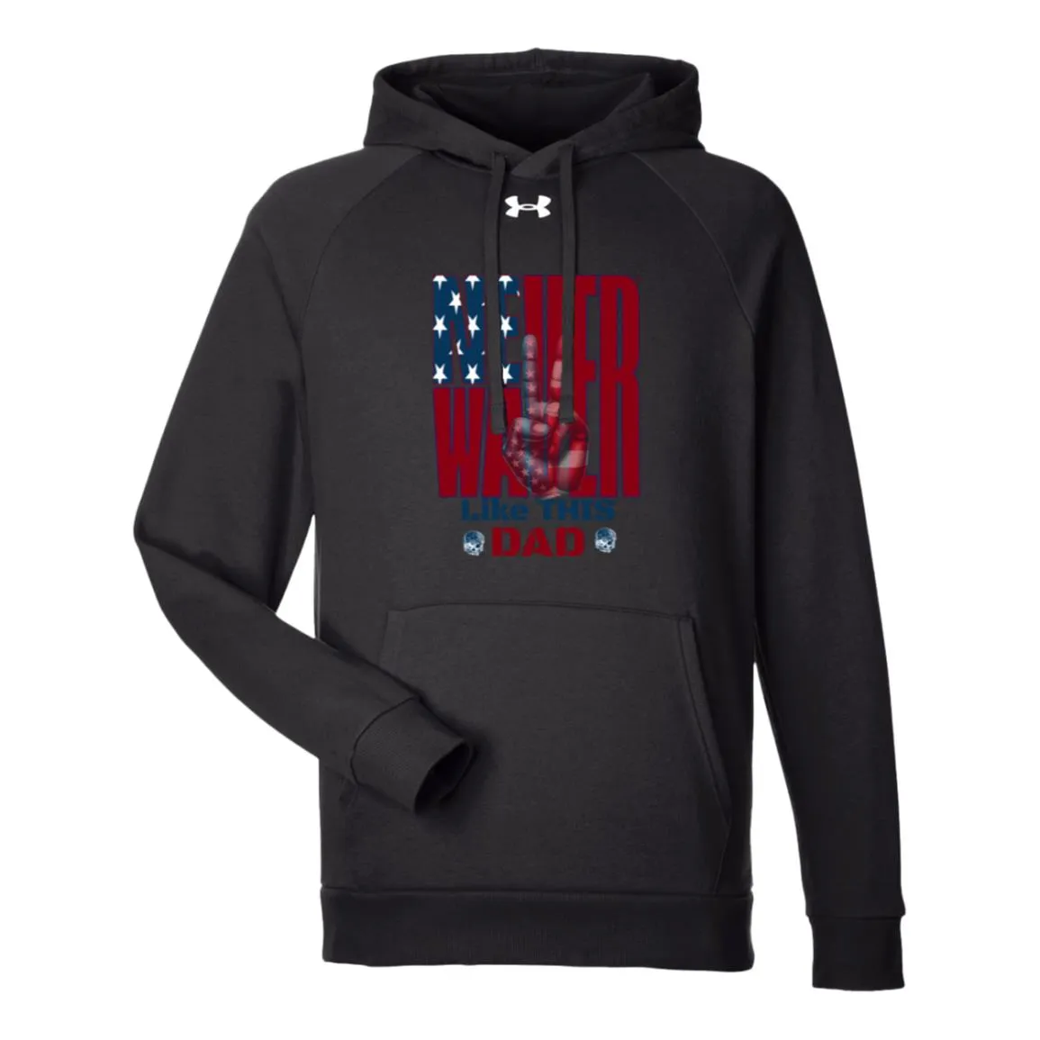 Never Waver Like This Dad Peace American Flag 1379757 Under Armour Mens Rival Fleece Hoodie