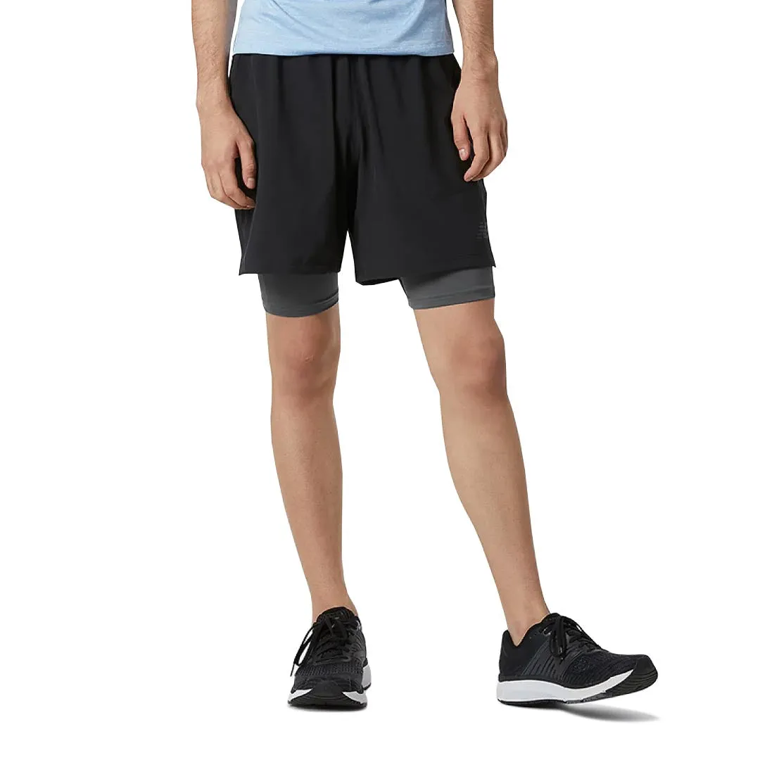 New Balance - Men's R.W Tech 7 Inch 2-In-1 Shorts (MS21150 BK)