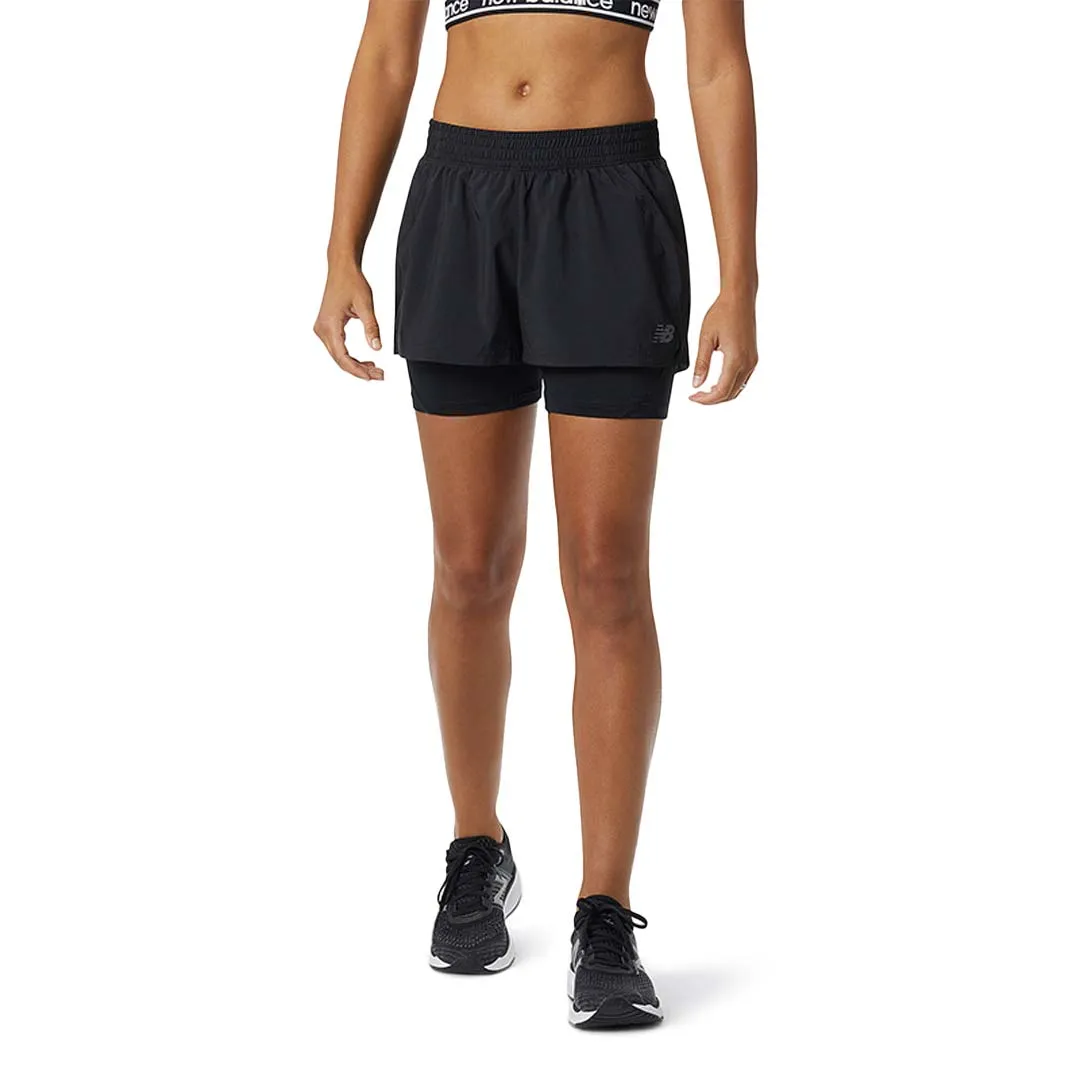 New Balance - Women's 2-In-1 Shorts (WS21459 BK)