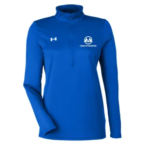 OneMonroe Logo-White-01 1376862 Under Armour Womens Team Tech Half Zip