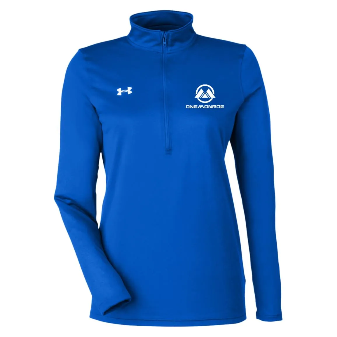 OneMonroe Logo-White-01 1376862 Under Armour Womens Team Tech Half Zip