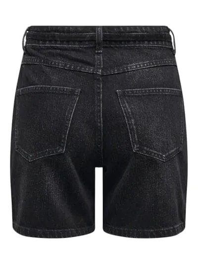 Only - Onlgianna Belted Shorts Azg - 4670917 Washed Black