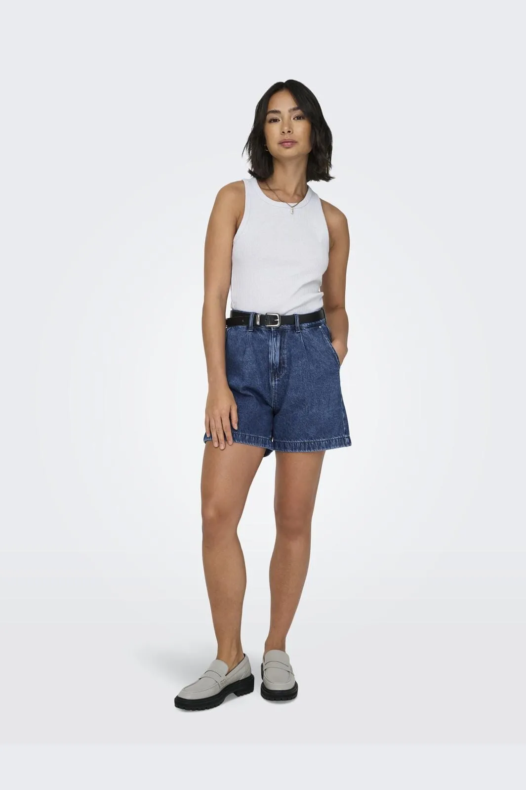 Only - Onlpetra Loose Shorts Azg - 4151103 Medium Blue Denim