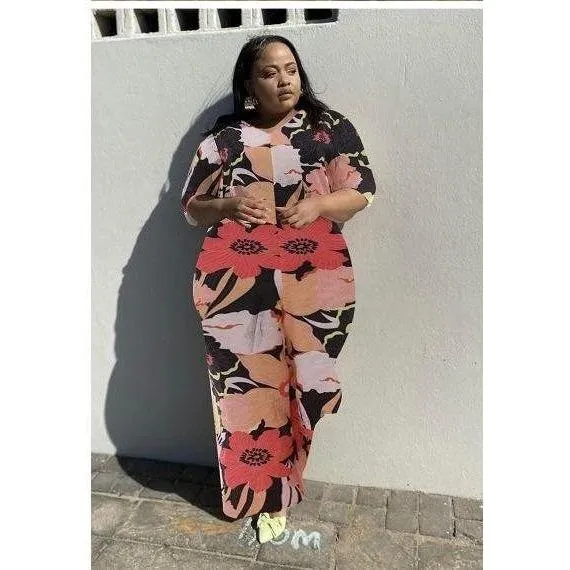 Plus Size Printed Summer Jumpsuits