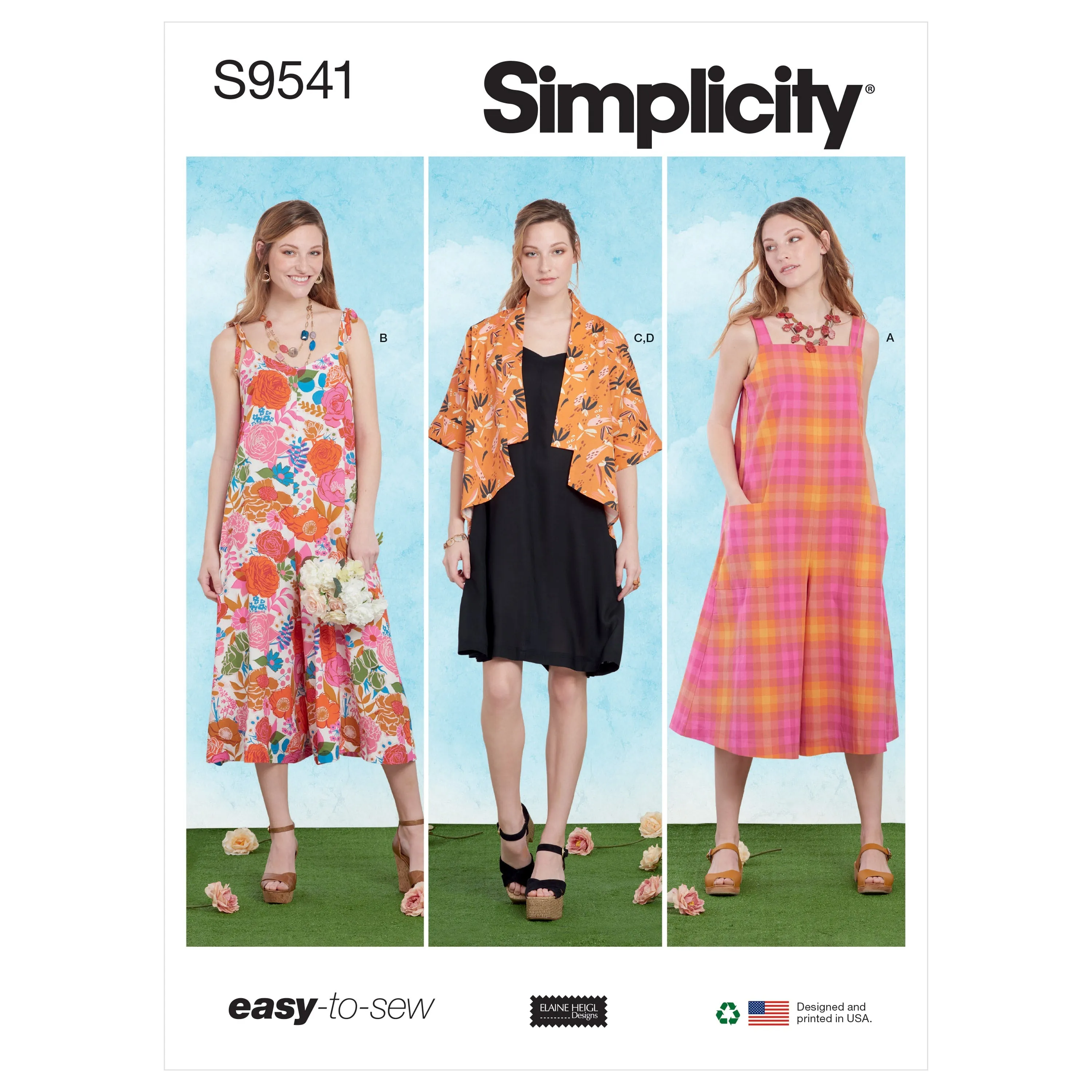 Simplicity 9541 Misses' Jumpsuits, Dress and Jacket pattern