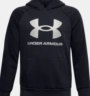 UNDER ARMOUR BOYS UA RIVAL FLEECE BIG LOGO HOODIE