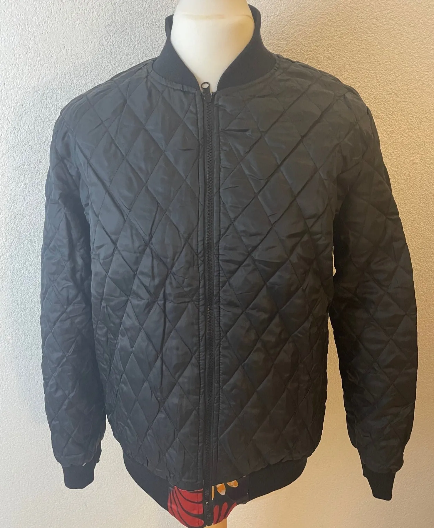 Veste unisex en soie motif wax,  doublée et réversible