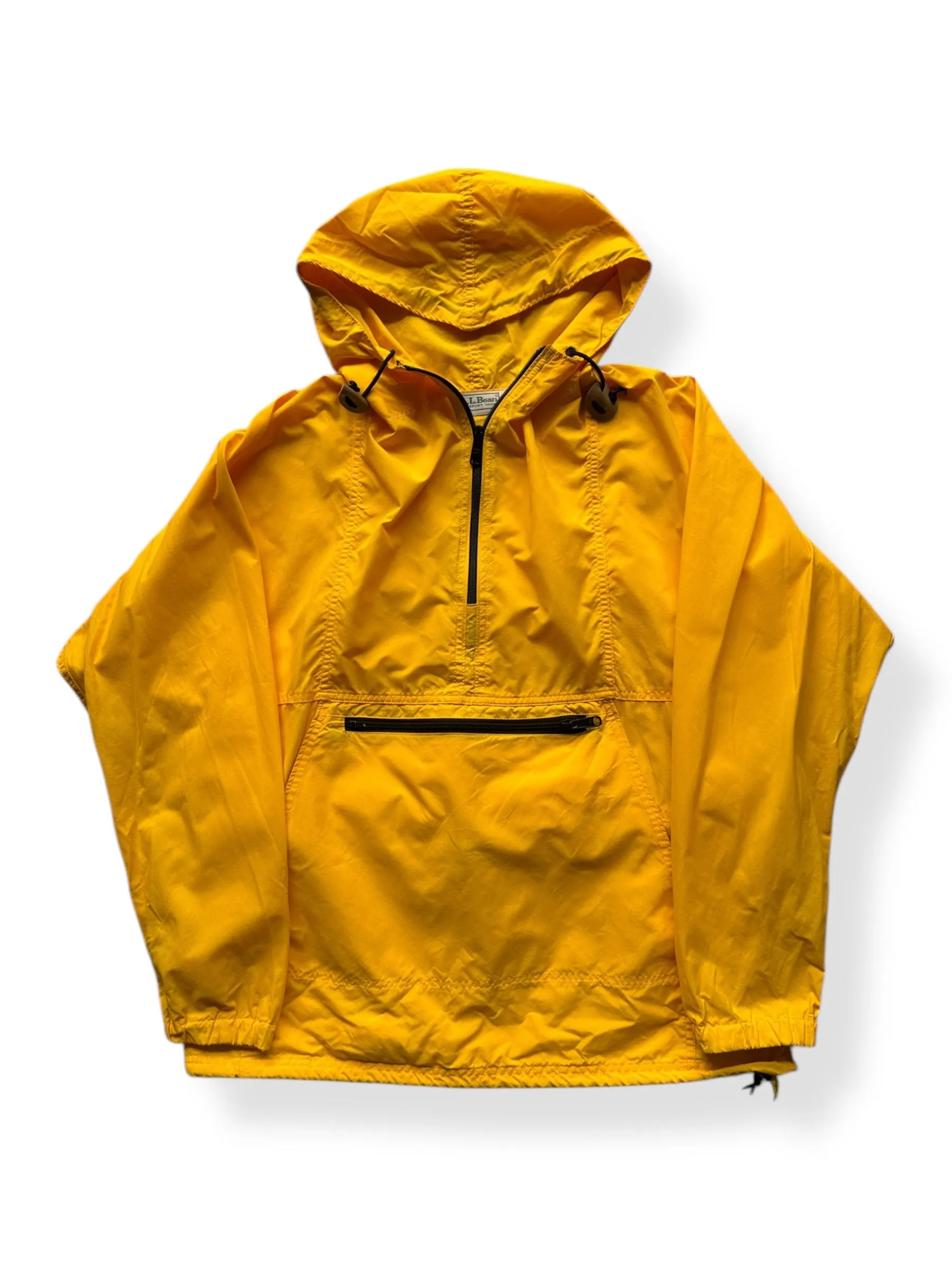 Vintage LL Bean Yellow Pullover Anorak SZ M